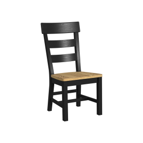 Intercon HD-CH-789W-RWR-RTA Hendricks - Ladder Chair - Rustic Wheat / Raven