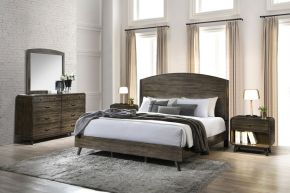 New Classic 00-1078-25N Rex - Western King 5 Piece Bedroom Set (Bed, Dresser, Mirror, 2 Nightstands) - Brown