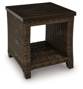 Signature Design by Ashley® PCP760-702 Monterey Point - Square End Table - Dark Brown