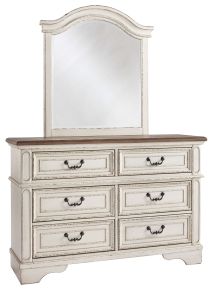 Ashley Furniture B743B12 Ashley Furniture B743B12 Realyn - Dresser, Mirror - 6-drawer - Chipped White
