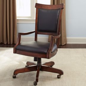 Liberty Furniture 273-HO193 Brayton Manor - Jr Executive Desk Chair - Dark Brown