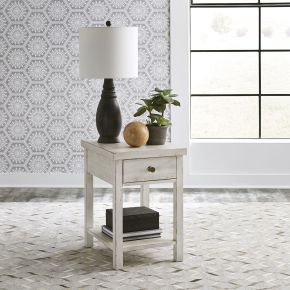 Liberty Furniture 406W-OT1023 Liberty Furniture 406W-OT1023 Modern Farmhouse - Drawer Chair Side Table - White