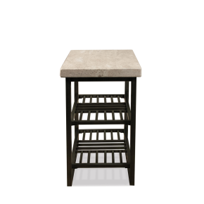 Riverside Furniture 77712 Capri - Chairside Table - Alabaster Travertine