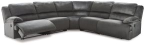 Signature Design by Ashley® 36505S14 Clonmel - Charcoal - 5-Piece Power Reclining Sectional