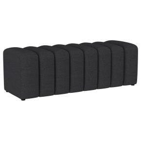 Coaster Fine Furniture 910294 Summer - Fabric Upholstered Tufted Accent Bench - Charcoal