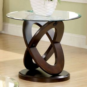 Furniture of America CM4401E Atwood - End Table - Dark Walnut