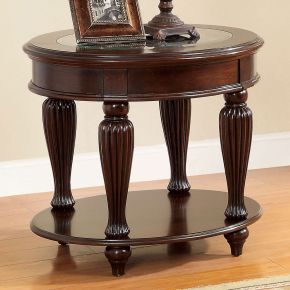Furniture of America CM4642E Centinel - End Table - Dark Cherry