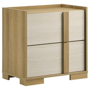 Coaster Fine Furniture 215652 Hyland - 2-Drawer Nightstand Bedside Table - Natural
