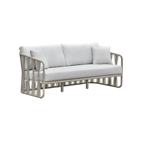 Intercon AX-SF-3079C-WHT-C Alexa - Outdoor Seating Sofa With Pillows - White