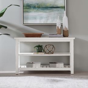 Liberty Furniture 142-OT1030 Liberty Furniture 142-OT1030 Backroads - Sofa Table - Weathered White & Parchment Brown