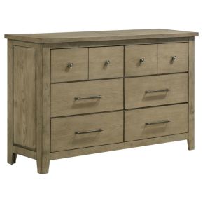 Coaster Fine Furniture 207533 Hazlewood - 6-Drawer Bedroom Dresser Cabinet - Vineyard Oak