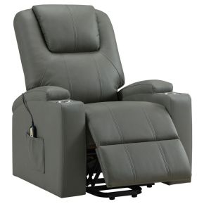 Coaster Fine Furniture 609478P Armstrong - Upholstered Power Lift Massage Recliner - Gray