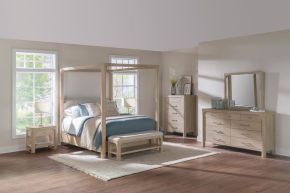 Coaster Fine Furniture 222520Q-S5 Solano - 5-Piece Canopy Queen Bedroom Set - Weathered Mango