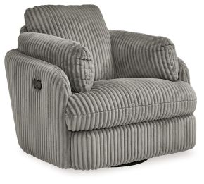 Ashley Furniture 9490361 Tie-Breaker - Swivel Glider Recliner - Fog