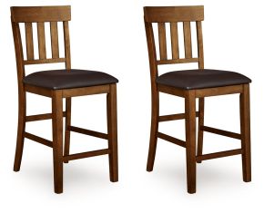 Signature Design by Ashley® D594-124 Ralene - Upholstered Barstool (Set of 2) - Medium Brown
