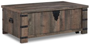 Signature Design by Ashley® T466-9 Hollum - Lift Top Cocktail Table - Rustic Brown