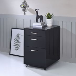 ACME 92450 ACME 92450 Coleen - Cabinet - Black High Gloss & Chrome