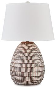 Signature Design by Ashley® L235804 Darrich - Beige / White - Metal Table Lamp