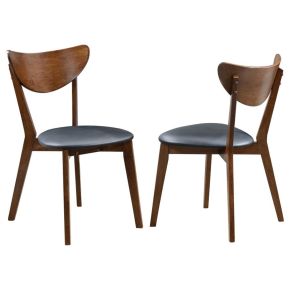 CoasterEveryday 105362 Jedda - Wood Dining Side Chair (Set of 2) - Dark Walnut And Black