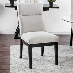 Furniture of America CM3393SC-2PK Jasmin - Side Chair (Set of 2) - Black / White