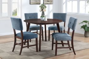 New Classic 40-5348-D4BC Tioga - Dining Table & 4 Chairs - Blue