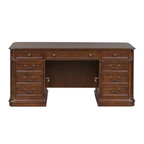 Liberty Furniture 273-HO105B Brayton Manor - Jr Executive Desk Base - Dark Brown