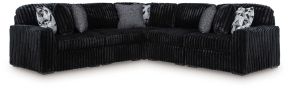 Signature Design by Ashley® 98103S26 Midnight-Madness - 5-Piece Sectional - Onyx