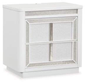 Ashley Furniture B822-92 Chalanna - Two Drawer Night Stand - White