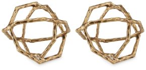 Ashley Furniture A2000670 Laddington - Sculpture (Set of 2) - Antique Brass Finish
