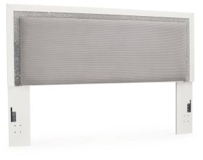 Ashley Furniture PCB1119-58 Ashley Furniture PCB1119-58 Maeling - King Upholstered Panel Headboard - White / Gray