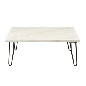 ACME 84500 Telestis - Coffee Table - White Marble Top & Black