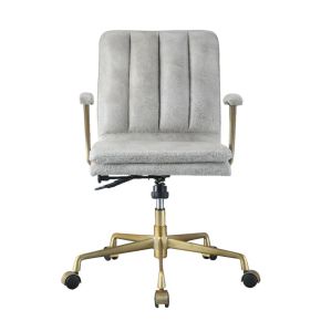ACME 92422 Damir - Office Chair - Vintage White Top Grain Leather & Chrome