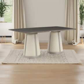 ACME DN02011 Kasa - Dining Table - Sintered Stone Top & Champagne