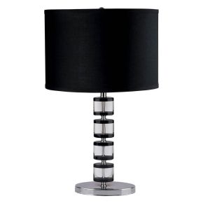 Furniture of America L731157 Zoe - Table Lamp - Black - Glass