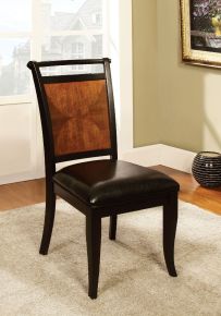 Furniture of America CM3034SC-2PK Salida - Side Chair (Set of 2) - Espresso / Black