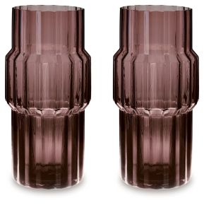 Ashley Furniture A2900025 Dorlow - Vase (Set of 2) - 13.58" - Mauve