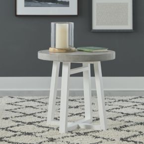Liberty Furniture 499-OT1022 Palmetto Heights - Round End Table - White