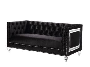 ACME 56996 Heibero - Loveseat - Black Velvet - 31"