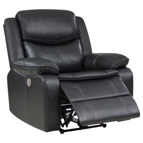 Coaster Fine Furniture 610233P Sycamore - Upholstered Power Recliner Chair - Dark Gray