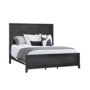 Samuel Lawrence Furniture S964-BR-K3 Lenox - King Panel Bed - Black