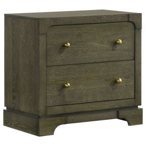 Coaster Fine Furniture 224932 Gran Park - 2-Drawer Nightstand Bedside Table - Dark Cocoa