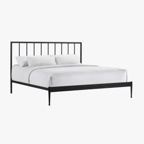 Intercon MB-BR-MODKNG-MTE-C Metal Beds - Modern King Metal Bed - Matte Black