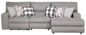 Jackson Furniture Industries 615/06/04/03-38 Jackson Furniture Industries 615/06/04/03-38 Rockport - 3 Piece Power Reclining Sectional With 1 RSF Lay-Back Chaise, 1 Armless Chair And 1 Lay-Flat Recliner - Gray