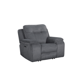 New Classic U5427-12P2-GRY Teddy - Recliner With Power Headrest & Footrest - Gray