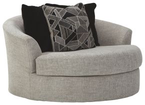 Ashley Furniture 9600621 Megginson - Storm - Oversized Round Swivel Chair