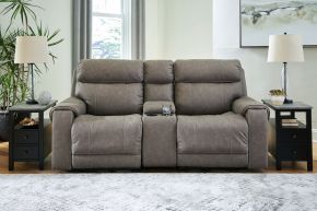 Signature Design by Ashley® 23501/58/57/62 Starbot - Fossil - Power Reclining Loveseat With Console 3 Pc Sectional