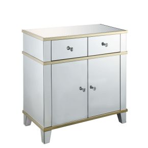 ACME 97432 Osma - Accent Table - Mirrored & Gold