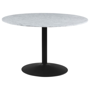 CoasterEssence 108020 Bartole - Round Italian Marble Top Dining Table - White
