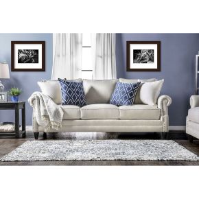 Furniture of America SM2672-SF Giovanni - Sofa - Beige / Blue