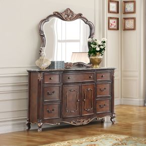 New Classic 00-532-DM Constantine - Dresser & Mirror - Black / Gray